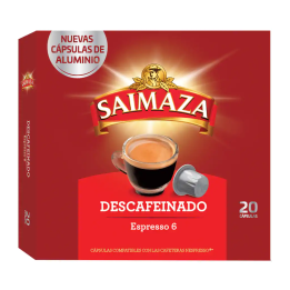 SAIMAZA Nespresso café décaféiné 20 capsules