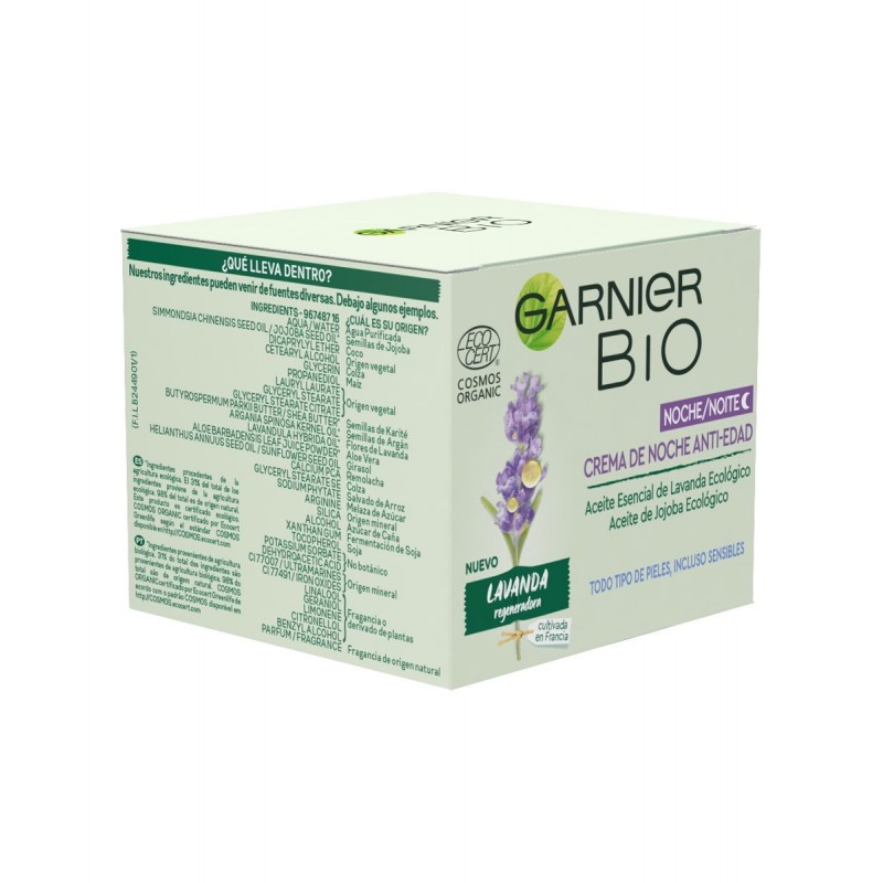 cream Bio organic night anti-ageing ml lavender oil GARNIER 50