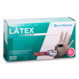 CUATRO GASA Gants en latex poudrés 100 unités taille S