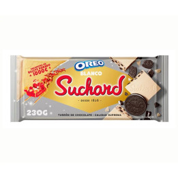 SUCHARD White chocolate turrón with Oreo 230 g