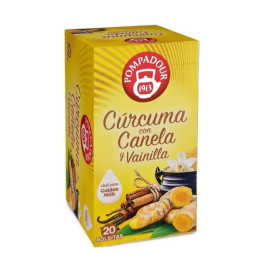 POMPADOUR Curcuma à la cannelle et à la vanille 20 sachets pour golden milk